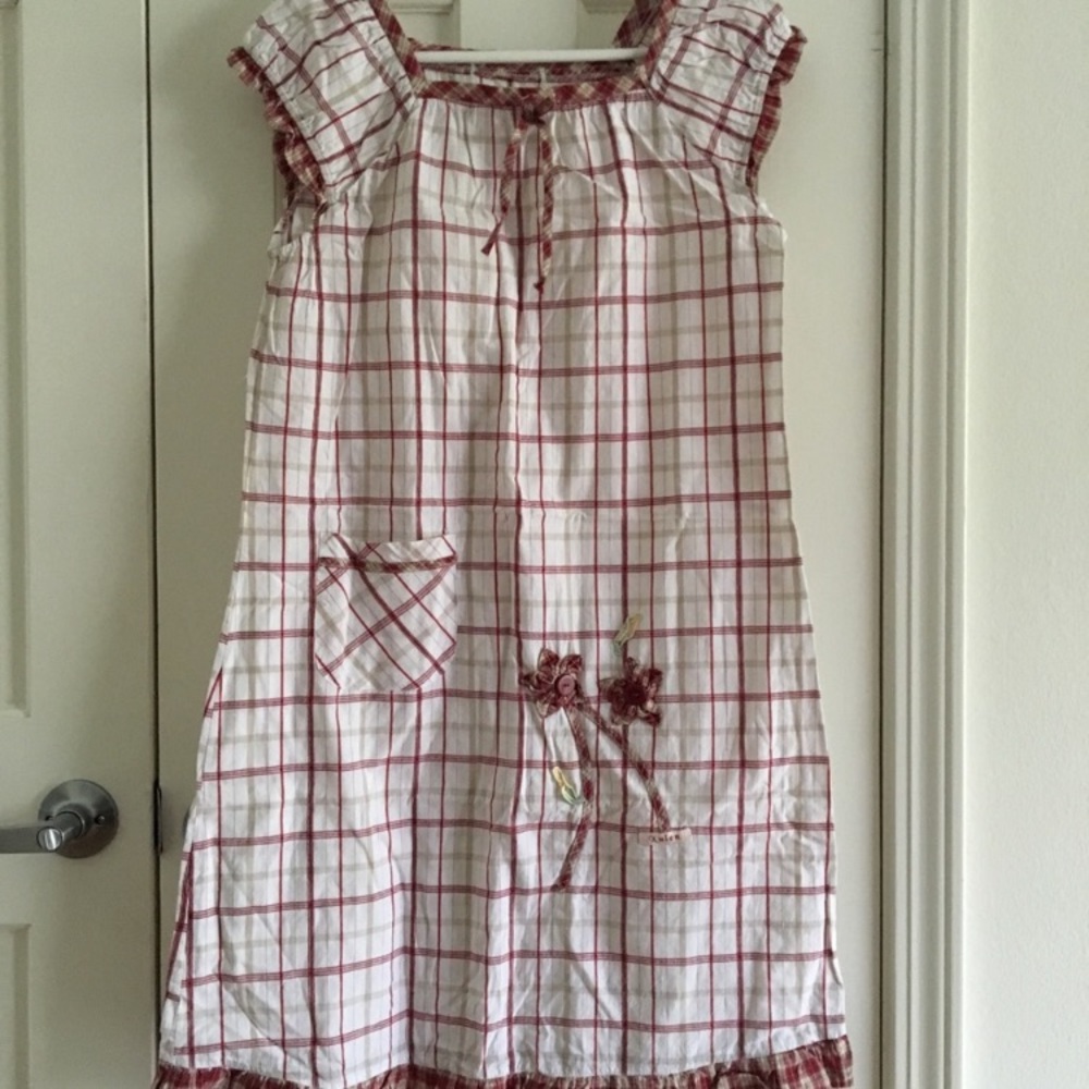 PLAID RUFFLED NIGHTGOWN